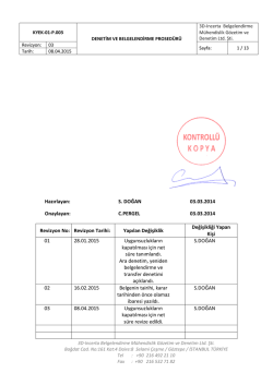 Denetim ve Belgelendirme Prosed&uuml;r&uuml;
