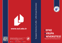 Tanıtım Kataloğu - Lefke Avrupa &Uuml;niversitesi