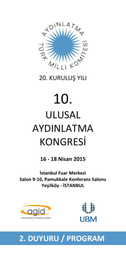 10. ulusal aydınlatma kongresi programı i&ccedil;in tıklayınız