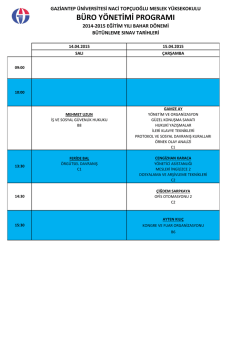 B&uuml;ro Y&ouml;netimi ve Y&ouml;netici Asistanlığı