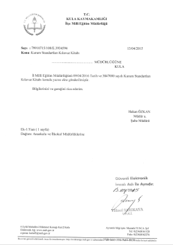 Kurum Standartları Kılavuz Kitabı - Kula İl&ccedil;e Milli Eğitim M&uuml;d&uuml;rl&uuml;ğ&uuml;