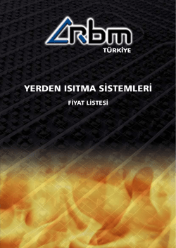 RBM Yerden Isıtma Sistemleri Teknik Klavuzu için tıklayınız