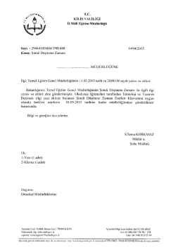 T.C. KİLİS vALiLİĞİ - Kilis Milli Eğitim M&uuml;d&uuml;rl&uuml;ğ&uuml;