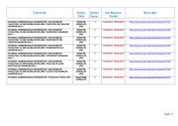 İstanbul Kemerburgaz Üniversitesi Öğretim Görevlisi, Araştırma