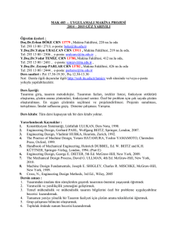 Ders Uygulama Belgesi