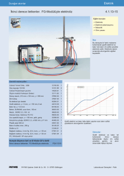 Elektrik İkinci derece iletkenler. FG-Mod&uuml;l&uuml;yle elektroliz 4.1.13-15