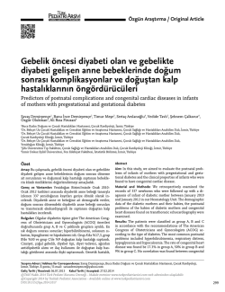 Tam Metin (PDF) - T&uuml;rk Pediatri Arşivi