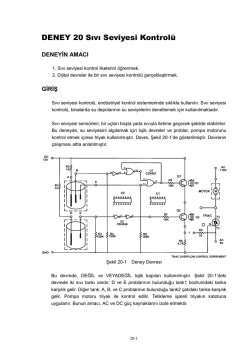 DENEY 20 Sıvı Seviyesi Kontrol&uuml;