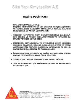 Sika Yapı Kimyasalları A.Ş.