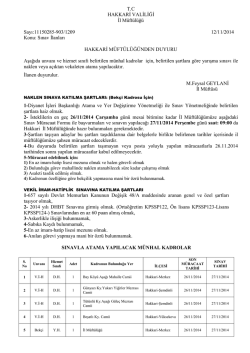 M&uuml;nhal Bulunan Bek&ccedil;ilik Kadrosu ve Vekil İmam