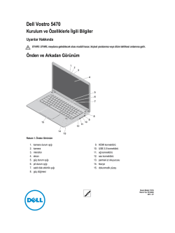 Dell Vostro 5470 Kurulum ve &Ouml;zelliklerle İlgili Bilgiler