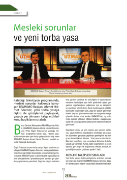 Mesleki sorunlar ve yeni torba yasa