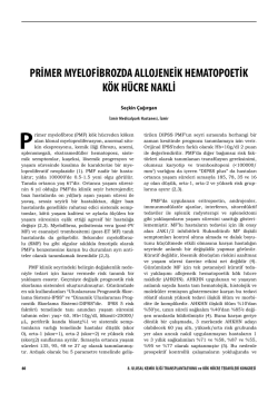 primer myelofibrozda allojeneik hematopoetik k&ouml;k h&uuml;cre nakli