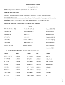 Printable Schedule - Youth Sports Foundation