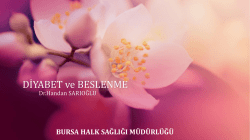Diyabet ve Beslenme