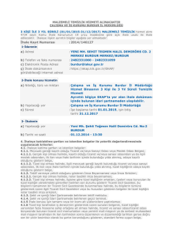 İhale Kayıt Numarası : 2014/146127 a) Adresi : YENI MH. SEHIT