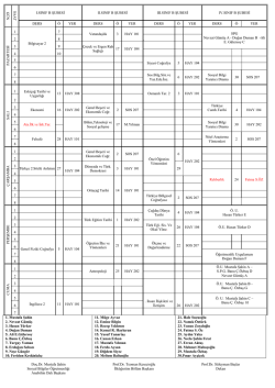 G&Uuml;N S A A T I.SINIF B ŞUBESİ II.SINIF B ŞUBESİ III.SINIF B ŞUBESİ