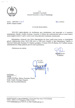 2014-2015 Hakem Onayı İ&ccedil;in tıklayınız