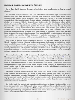 hasmane tavırlara mes] &uuml;sl&uuml;eumuz