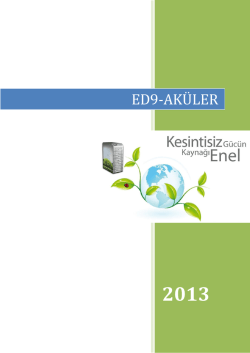 ED9-AK&Uuml;LER - Enel Enerji Elektronik