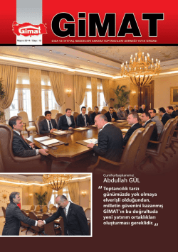 Ma yıs 2014 &bull; GİMA T
