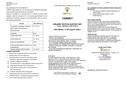 TARWET - tarkim bitki koruma sanayi ve ticaret a.ş