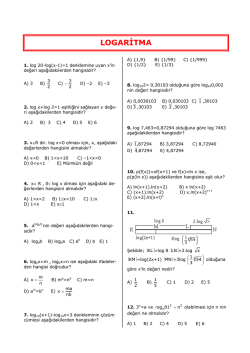 LOGARİTMA - www.omersencar.com