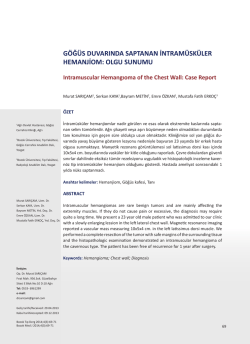 olgu sunumu - Bozok Tıp Dergisi