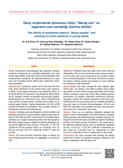 Gen&ccedil; erişkinlerde dumansız t&uuml;t&uuml;n &ldquo;Maraş otu&rdquo;