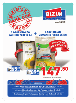 1 Adet DOALYA Ay&ccedil;i&ccedil;ek Yağı 18 Lt + Osmancık Pirin&ccedil; 25 Kg