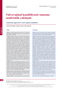 Vulvovajinal kandidiyazis tanısına sendromik yaklaşım