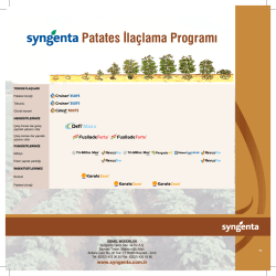Patates İla&ccedil;lama Programı