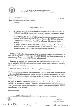 Ek 1: İlgi yazı ve ekleri