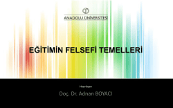 9. Felsefi Temeller