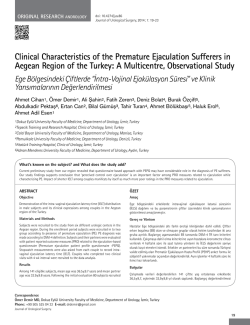 Clinical Characteristics of the Premature Ejaculation Sufferers in