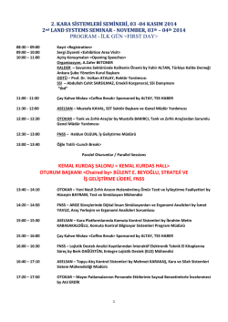 2.Kara Sistemleri Semineri Program