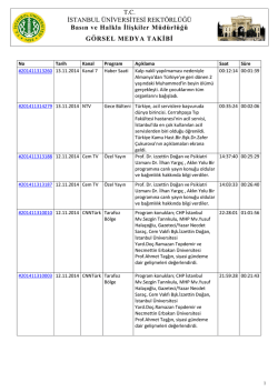 T.C. İSTANBUL &Uuml;NİVERSİTESİ REKT&Ouml;RL&Uuml;Ğ&Uuml; Basın ve Halkla