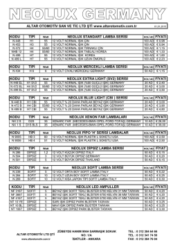 neolux - ALTAR Otomotiv