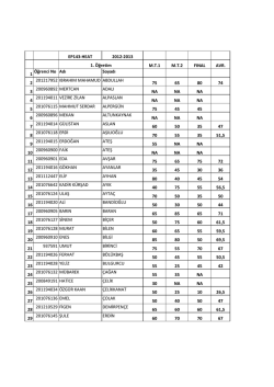 EP143-HEAT 2012-2013 MT1 MT2 FINAL AVR. 1 &Ouml;ğrenci No Adı