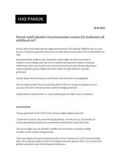 pamuk vadeli işlemleri (02.01.2015)