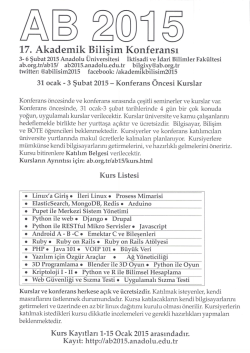 17. Akademik Bilişim Konferansı