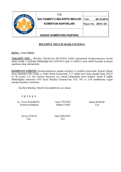 imar planlama ve gecekondu komisyonu raporu