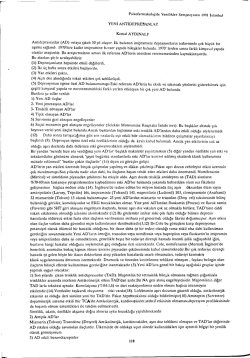 Psikofarmakolojide Yenilikler Sempozyumu 1991 İstanbul YENİ