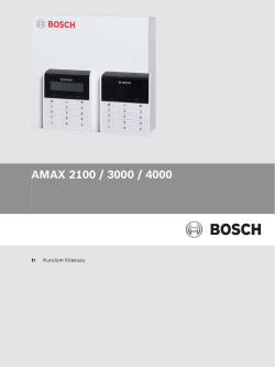 AMAX 2100/3000/4000 IG - Bosch Security Systems