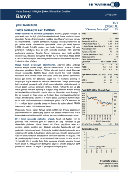 27/08/2014 - İş Yatırım