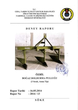 T.C. GIDA, TERİM ME l-IAWANCILIE BAKANLIĞI