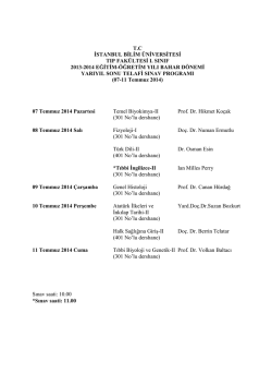 Tıp Fak&uuml;ltesi - İstanbul Bilim &Uuml;niversitesi