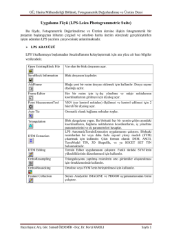 GÜ, Harita Mühendisliği Bölümü, Fotogrametrik Değerlendirme ve