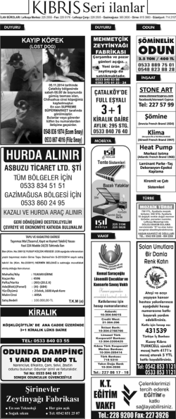 ıL KI B RI S Seri ilanlar IL..