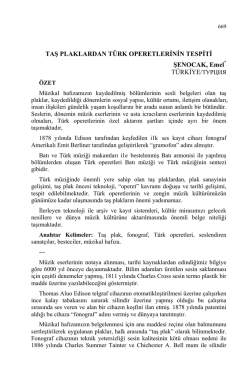 ŞENOCAK, Emel-TAŞ PLAKLARDAN T&Uuml;RK